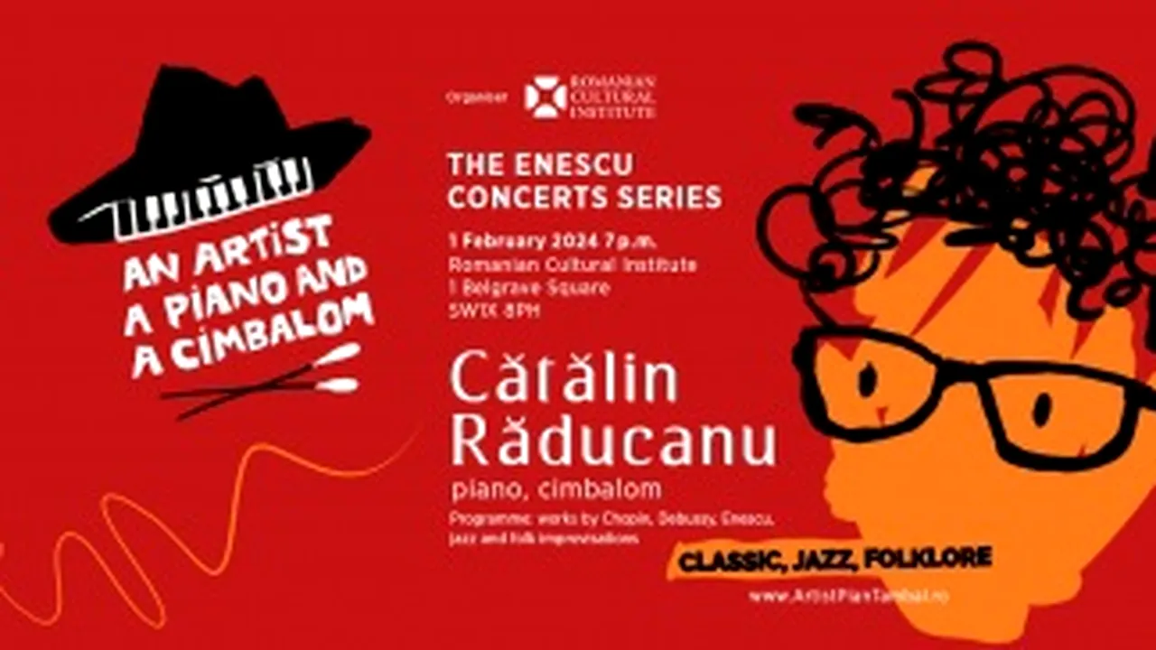 „Un artist, un pian şi un ţambal” – recital susţinut de Cătălin Răducanu, la ICR Londra