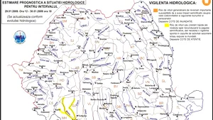 Avertizare hidrologică cod portocaliu pe râul Jiu