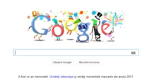 Google sărbătoreşte Anul Nou cu un logo special şi un clip cu cele mai importante momente din 2011 - VIDEO
