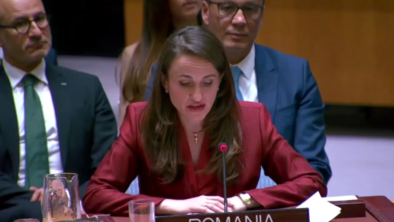 Oana Țoiu contrazice la ONU narațiunea Rusiei despre drona de la Galați: „Analiza arată fără îndoială că era de origine rusească”