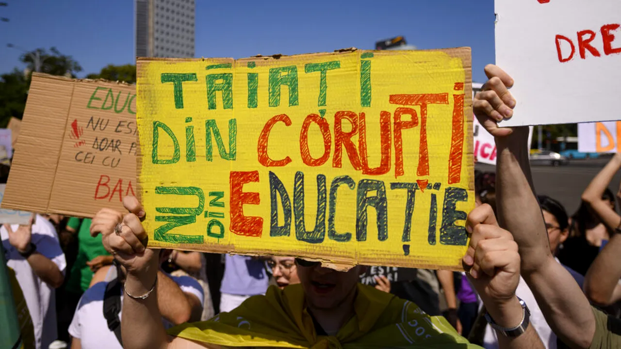 „La Palat e sărbătoare, în cămine foame mare”, strigă studenții în fața Guvernului