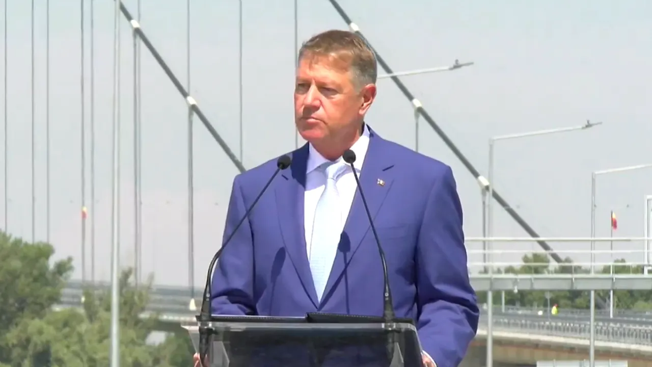 Iohannis, la inaugurarea podului peste Dunăre: în România se pot duce la capăt proiecte majore 