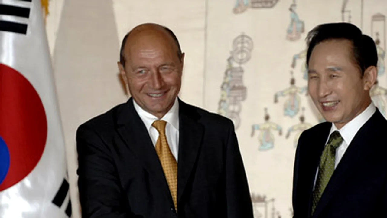 Preşedintele Traian Băsescu s-a întâlnit cu omologul său coreean