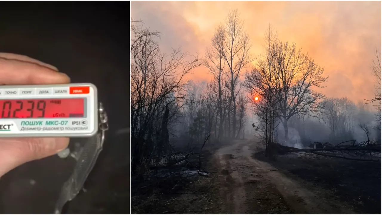 „Veşti proaste”: Nivelul radiaţiilor a crescut din cauza incendiului din pădurile radioactive de lângă Cernobîl