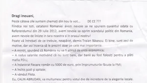 Primarul PNL din Ineu le scrie locuitorilor: Asfaltarea străzilor, în funcţie de participarea la vot - SCRISOAREA PRIMARULUI