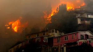 Evacuări în masă într-un oraş din Chile: Incendiile de vegetaţie au distrus zeci de case. Primarul susţine că au fost puse intenţionat. VIDEO