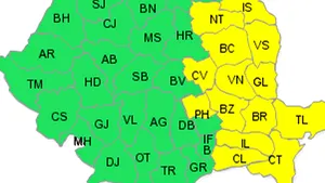 Atenţionare de ninsoare şi vreme rea în 14 judeţe din estul şi sud-estul ţării