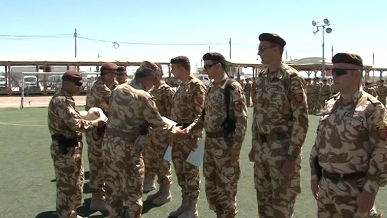 Ziua Forţelor Terestre, sărbătorită de militarii români din Kandahar - VIDEO & FOTO 