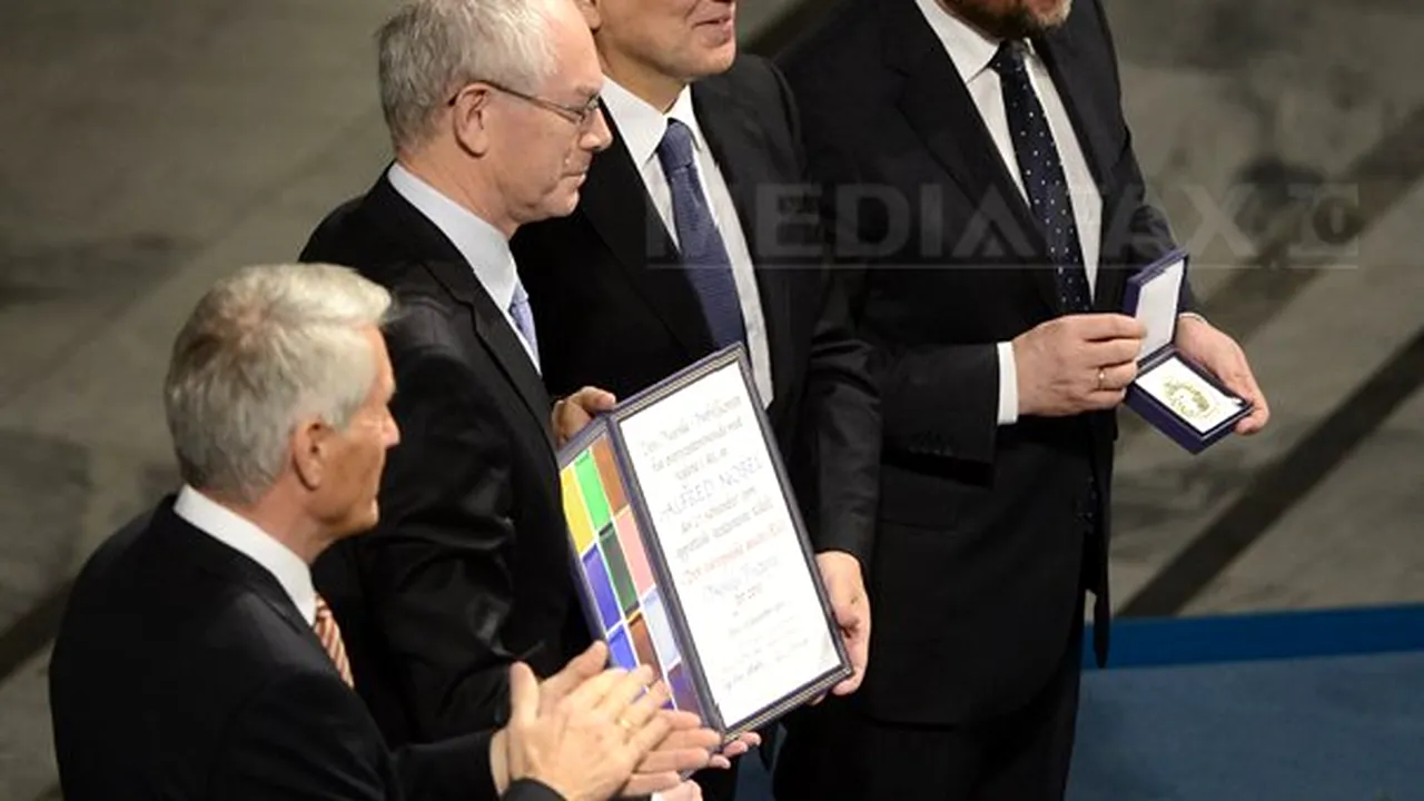 Premiul Nobel pentru Pace a fost înmânat oficial unei Uniuni Europene afectate de criză
