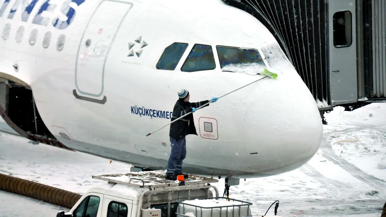 Zboruri anulate şi întârzieri de până la 100 de minute, pe unul dintre aeroporturile din România, din cauza vremii