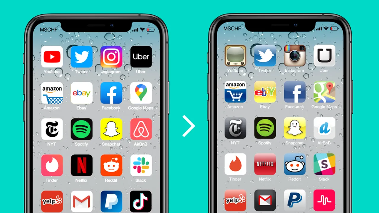 Cum poţi inlocui pictogramele de pe iPhone cu unele retro