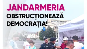 REPER acuză Jandarmeria că i-a respins cererea de amplasare a unui cort în Piaţa Victoriei