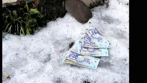Ce a făcut o femeie imediat după ce a găsit o sumă de bani pe scările Trezoreriei Bistriţa - FOTO