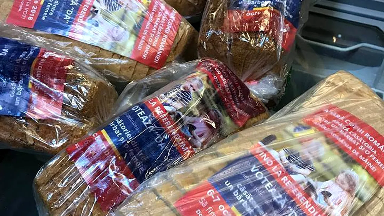 Pliante pro-referendum în pungi cu pâine. BEJ şi Protecţia Consumatorilor fac controale