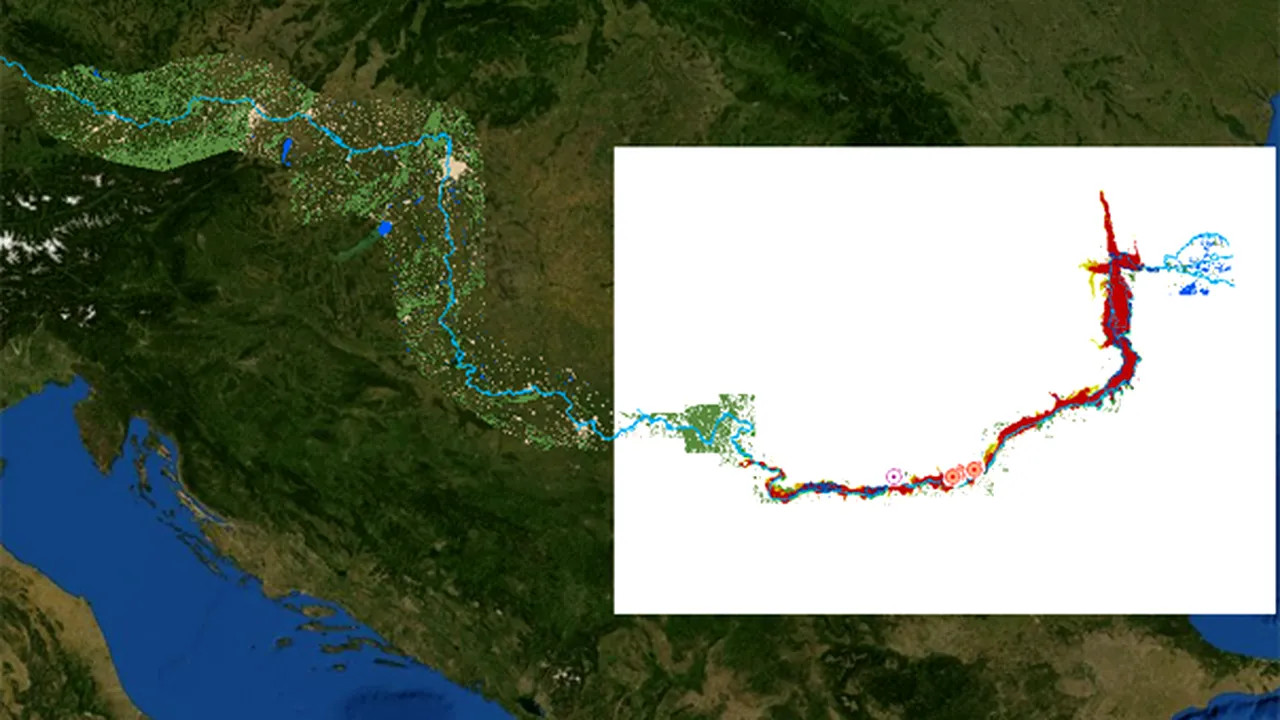Atlasul hărţilor de hazard şi de risc la inundaţii în bazinul Dunării