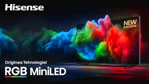 Hisense lansează în România cel mai mare televizor RGB MiniLED din lume