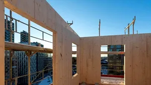 La Stockholm se ridică un întreg cartier de case din lemn, cu clădiri de 13 etaje