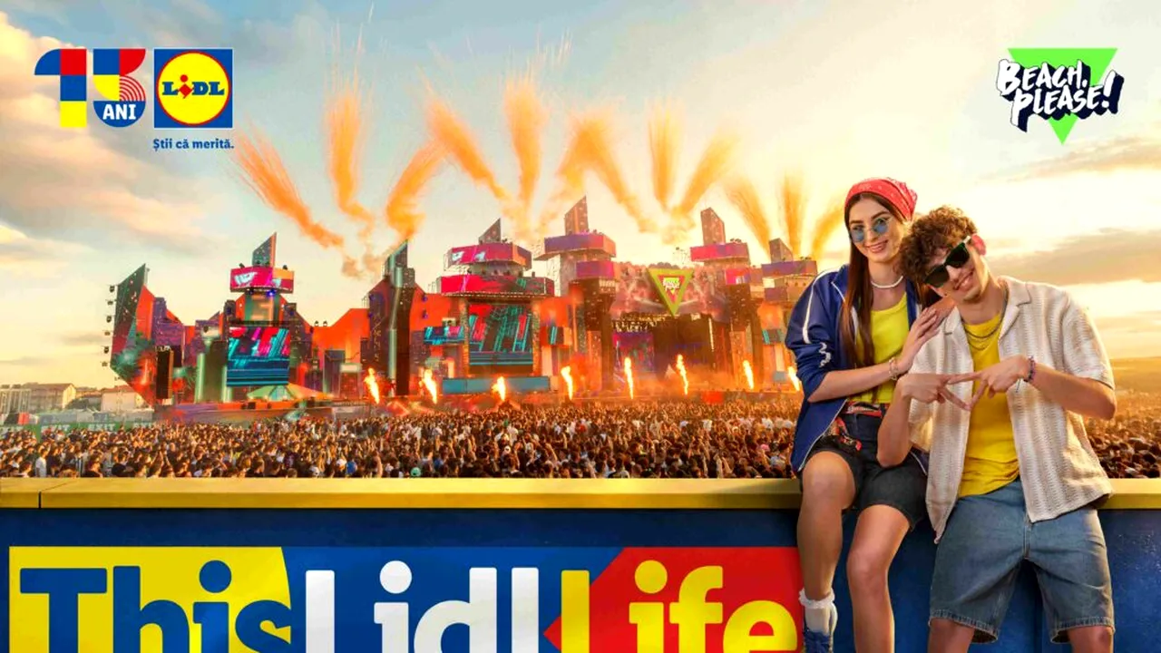 This Lidl Life revine la Beach, Please! cu cel mai mare magazin Lidl de festival de până acum, aducând prețurile accesibile din magazine direct în inima distracției