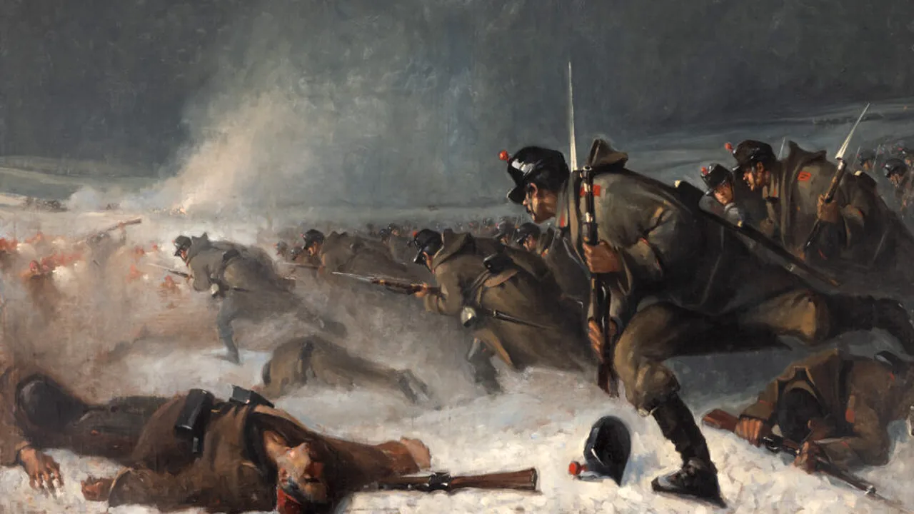 O replică impresionantă a „Atacului de la Smârdan” a lui Nicolae Grigorescu va fi licitată la casa Artmark