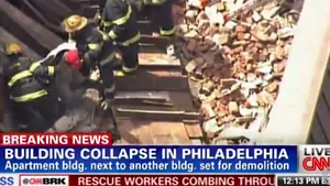 O clădire de patru etaje s-a PRĂBUŞIT în Philadelphia - VIDEO