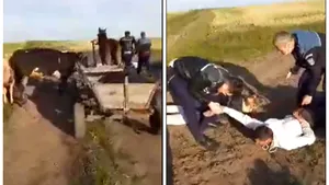 VIDEO: Urmărire live pe Facebook: Doi hoţi de animale, prinşi de poliţişti pe un câmp. „Uite-i frate cum se fură la Griviţa”