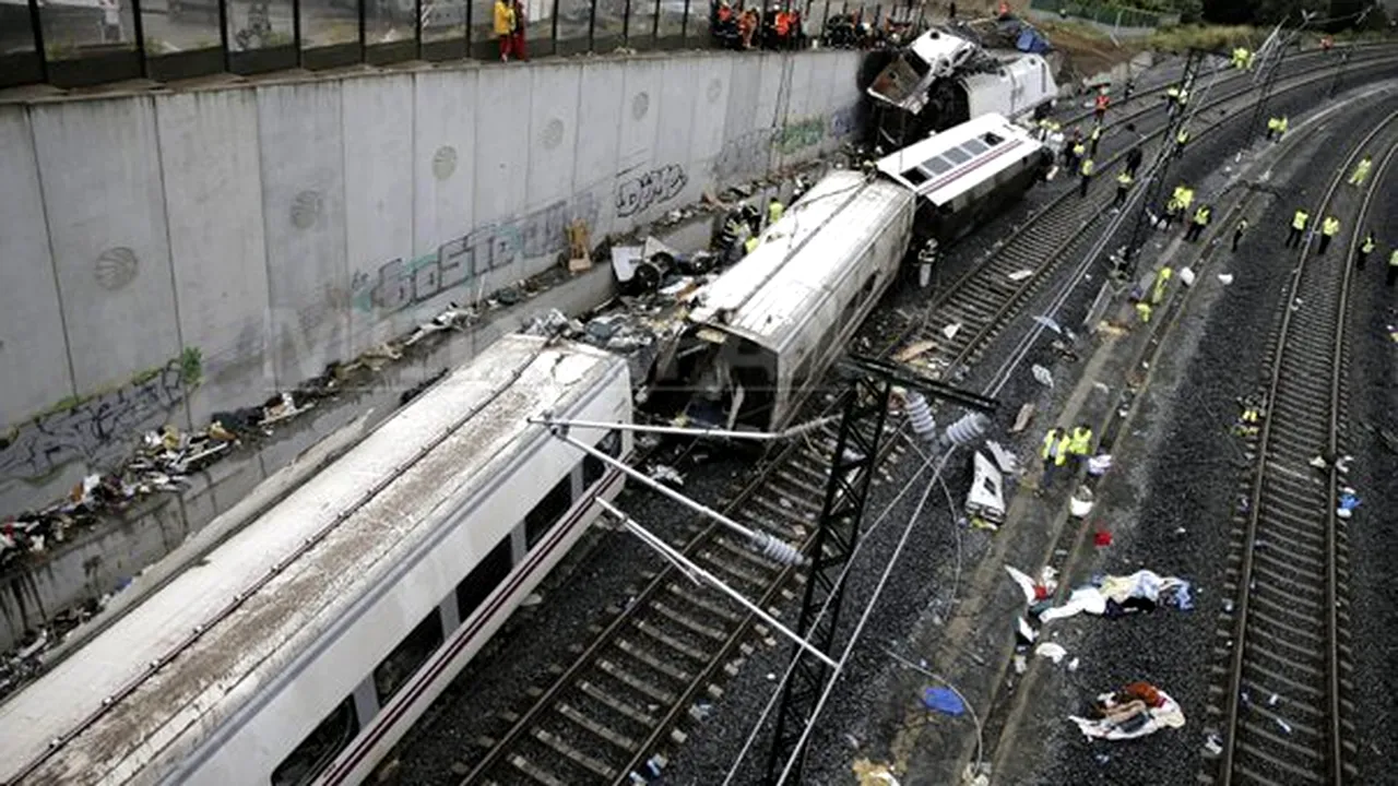 AFP: Cele mai grave accidente de tren produse în Europa. TRAGEDIA din SPANIA, printre cele mai sângeroase din ultimii 40 de ani