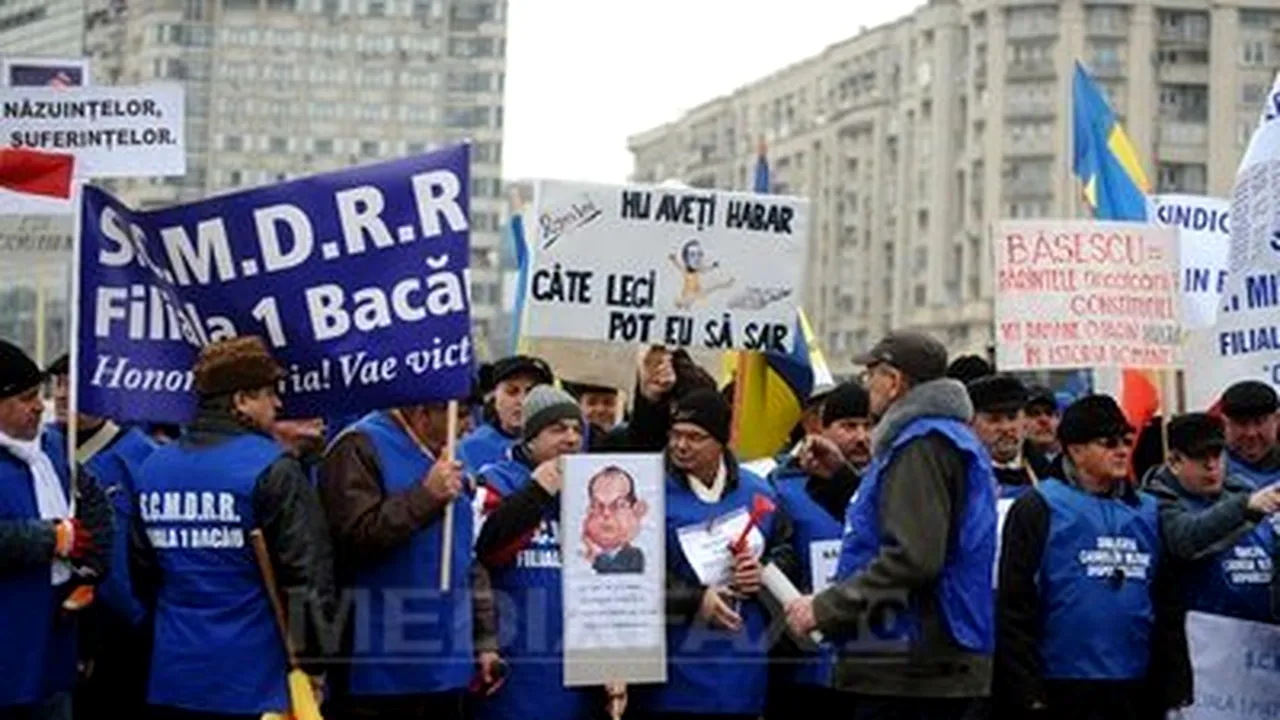 Romanian Laid Off Military Staff Rally For Anti-Government Protest In Bucharest