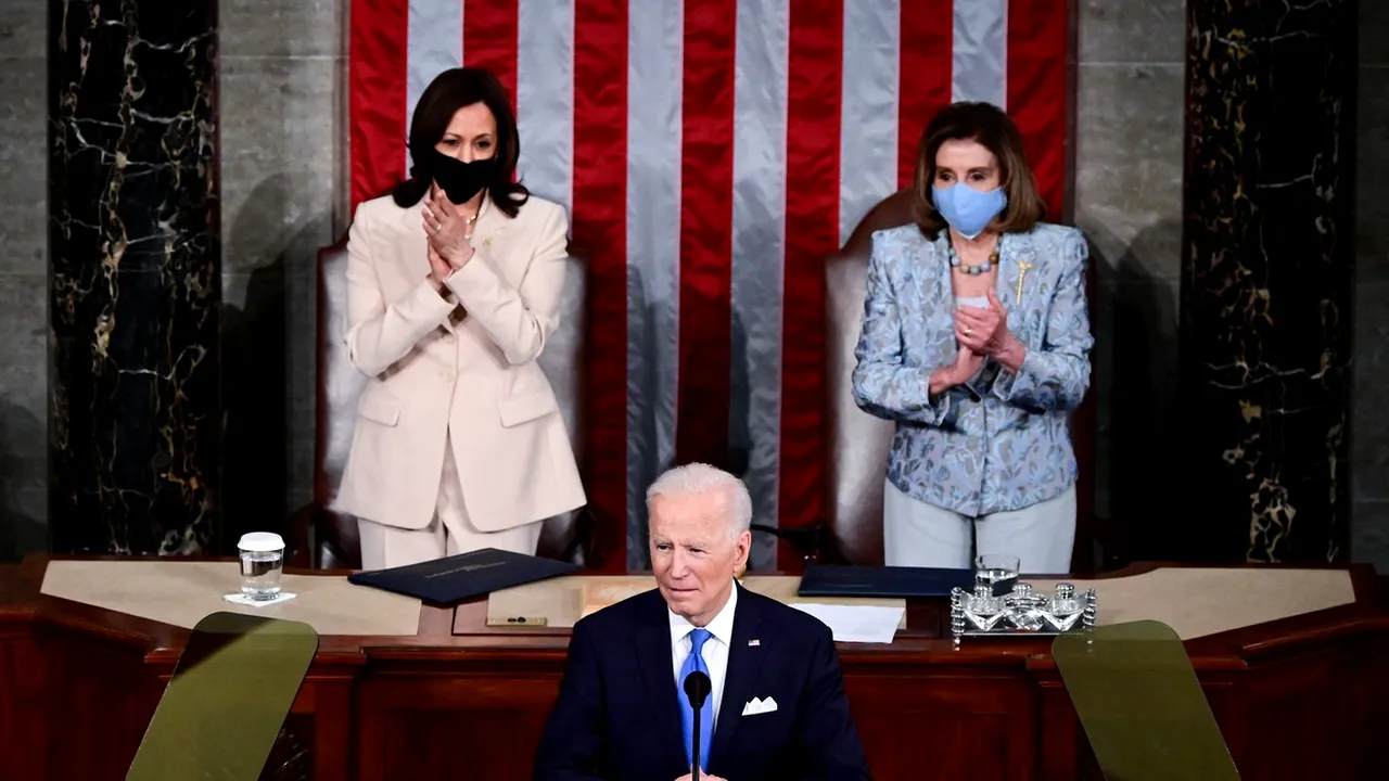 Joe Biden a ţinut primul discurs în Congresul SUA. Promisiunile preşedintelui american