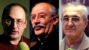 Nae Caranfil, Victor Rebengiuc şi Gheorghe Dinică, la premiera de gală a filmului 