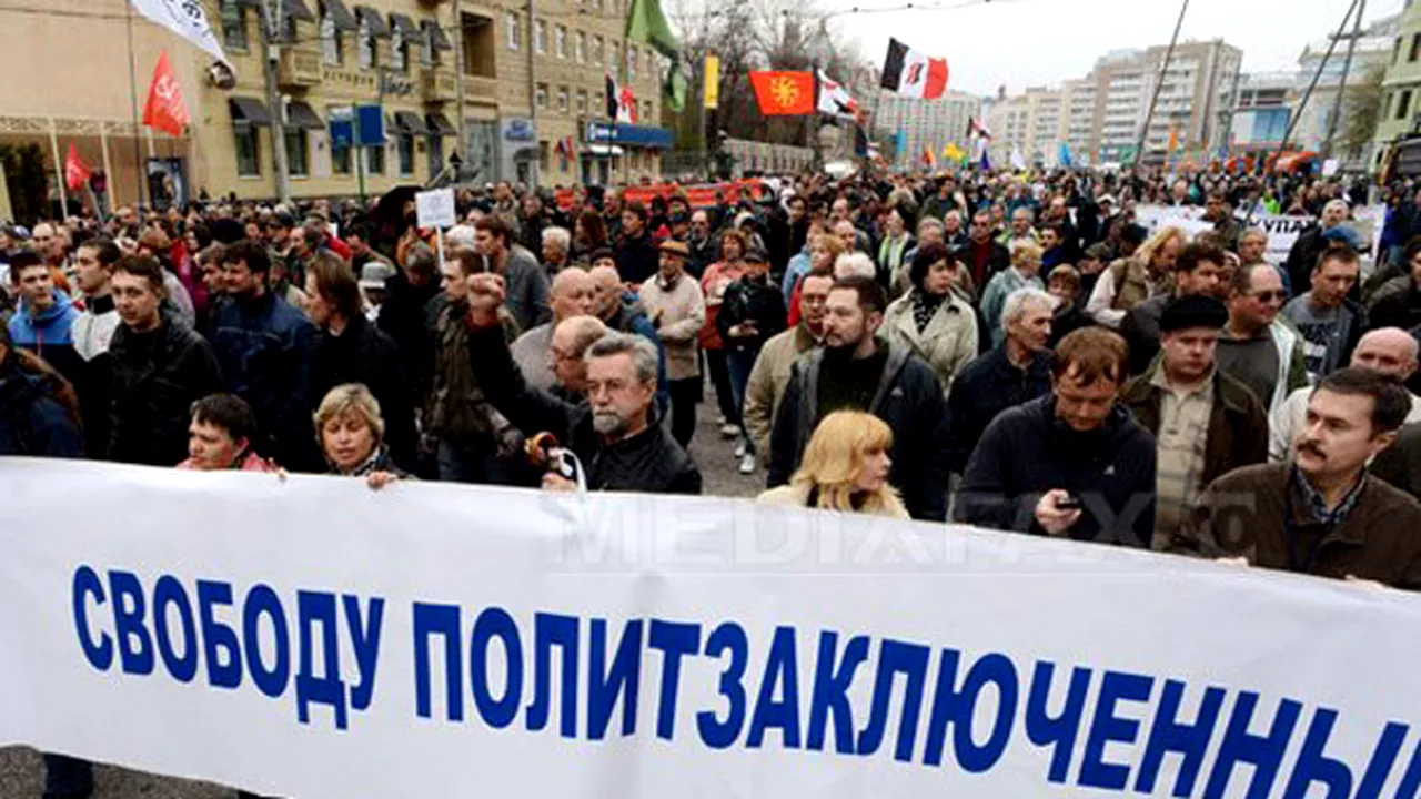 Manifestaţie anti-Putin la Moscova: Mii de persoane au participat