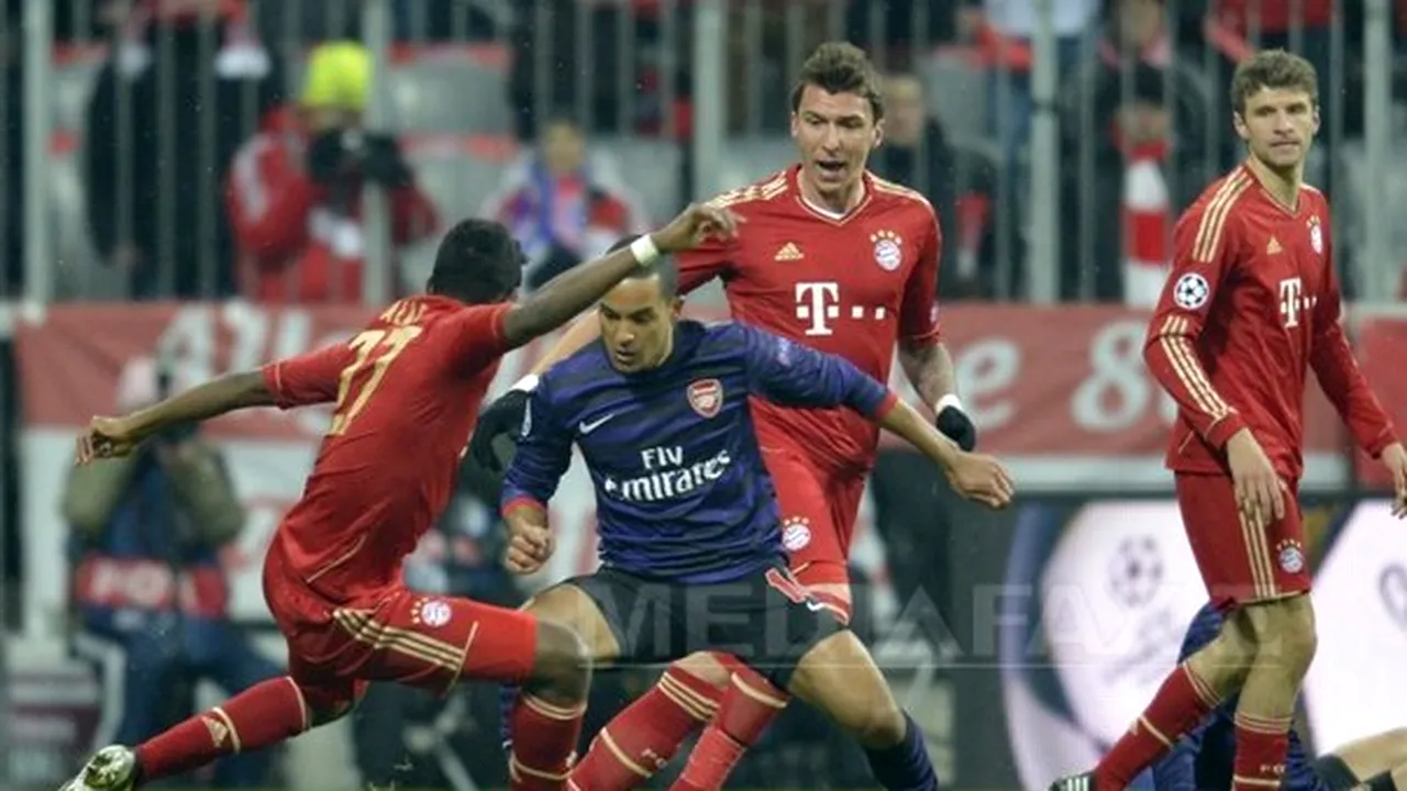 LIGA CAMPIONILOR: Bayern Munchen a fost învinsă de Arsenal, dar s-a calificat în sferturi