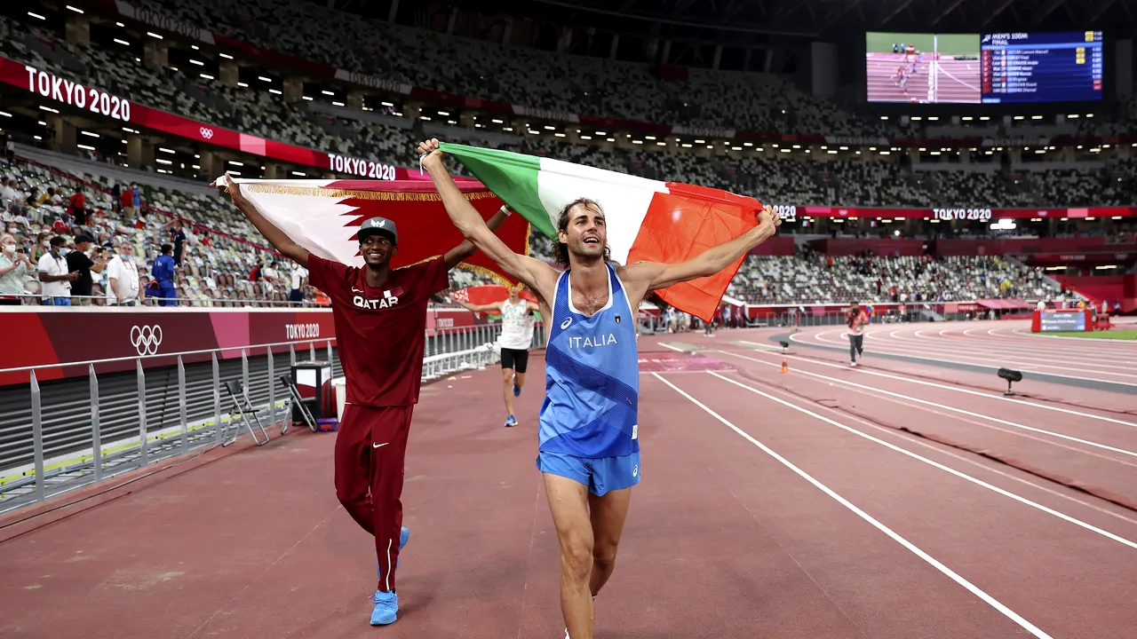 După 109 ani, doi atleţi împart pentru prima dată titlul olimpic la săritura în înălţime