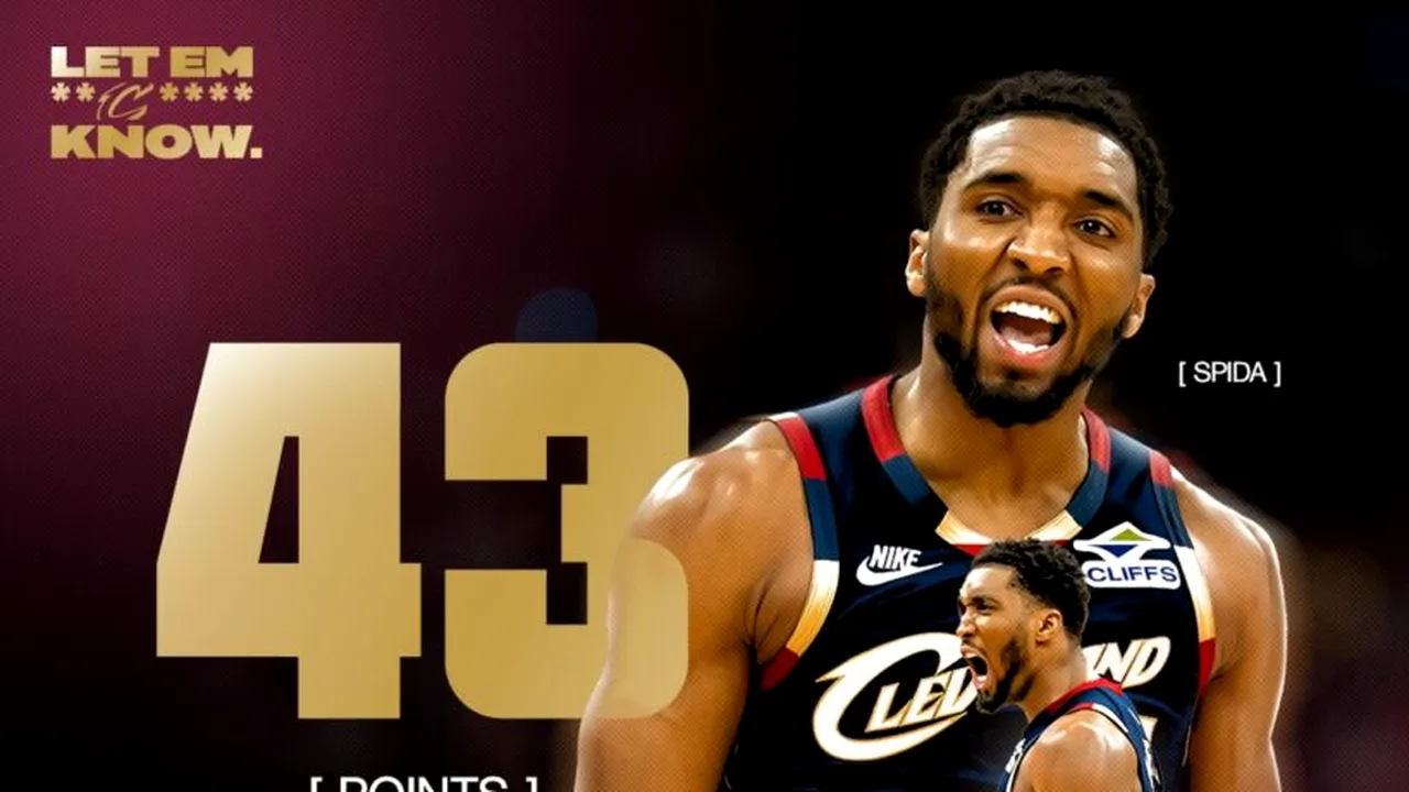 Record egalat în NBA după 39 de ani de Donovan Mitchell. Cleveland egalează seria cu Detroit