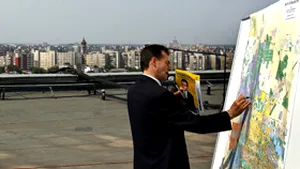 Orban şi-a prezentat programul pentru Capitală de pe acoperişul Palatului CFR