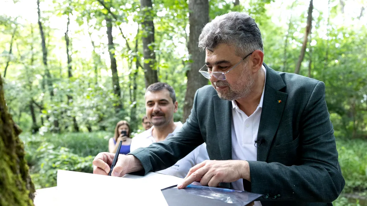 Ciolacu, în Pădurea Baloteşti: Poluarea nu-i de stânga sau de dreapta, poluarea ne priveşte pe toţi