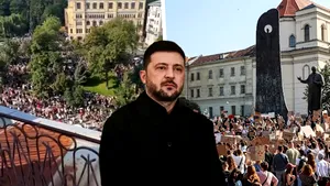 Revoltă rară împotriva lui Zelenski. Mii de ucraineni protestează după demiterea ministrului Apărării
