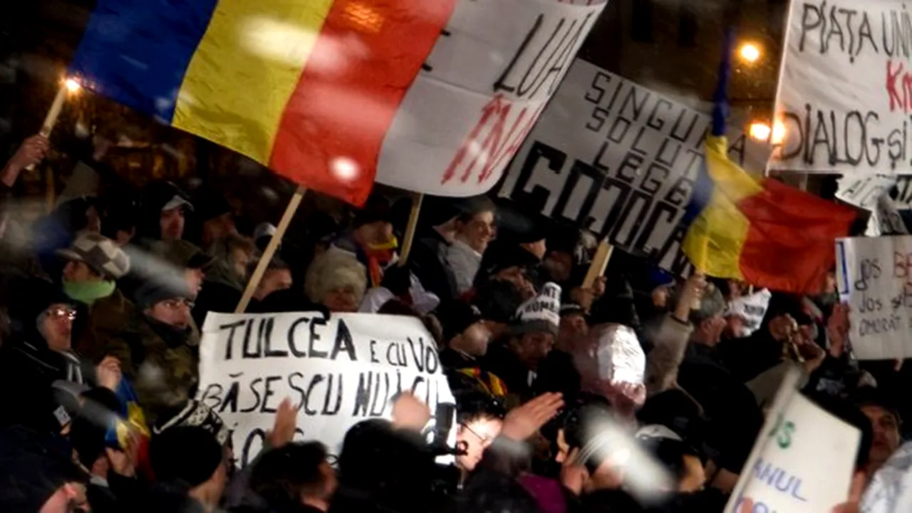 PROTESTELE ÎN IMAGINI: Cum a decurs a patra zi de proteste din Bucureşti - VIDEO, GALERIE FOTO