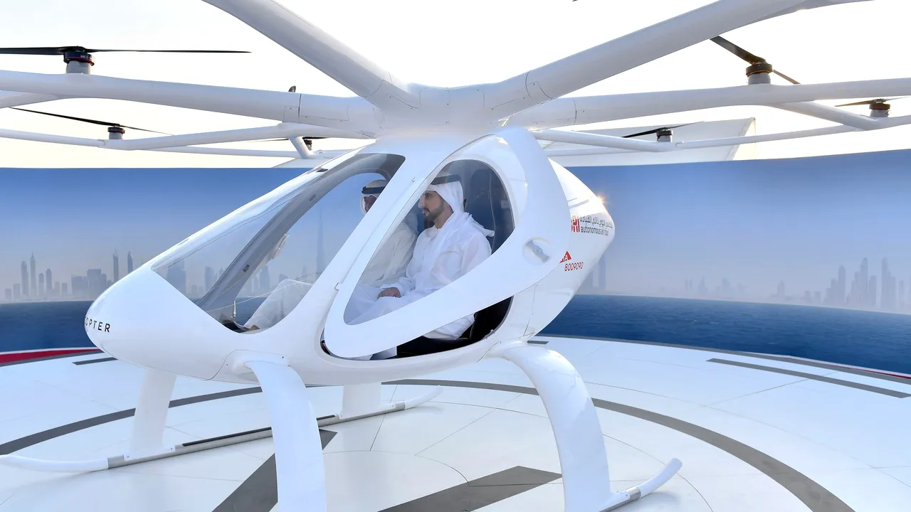 Primul taxi aerian autonom din lume, prezentat la Dubai. Invenţia care va revoluţiona transportul urban | GALERIE FOTO