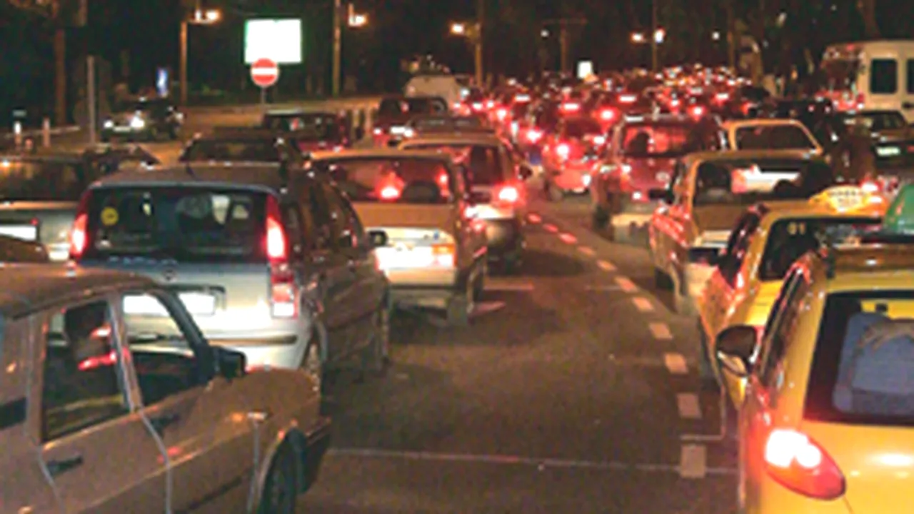 Trafic dificil pe DN 1, în Sinaia
