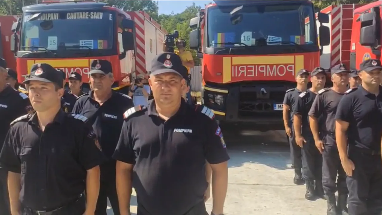 După zile întregi de luptă cu flăcările, pompierii români s-au întors din Grecia. Cum au fost primiţi în ţară cei 108 eroi