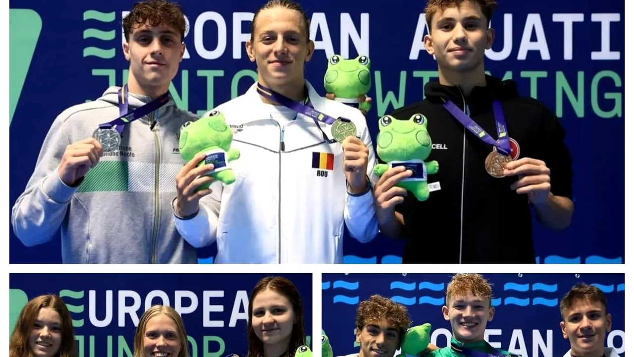 Trei medalii pentru România la Campionatul European de înot pentru juniori de la Vilnius