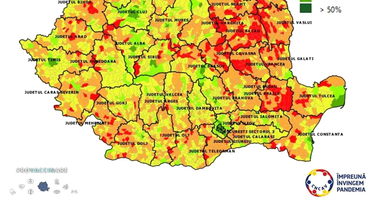 Ce procent din populaţie s-a vaccinat în localitatea ta. Lista completă a vaccinări COVID-19 pe localităţi