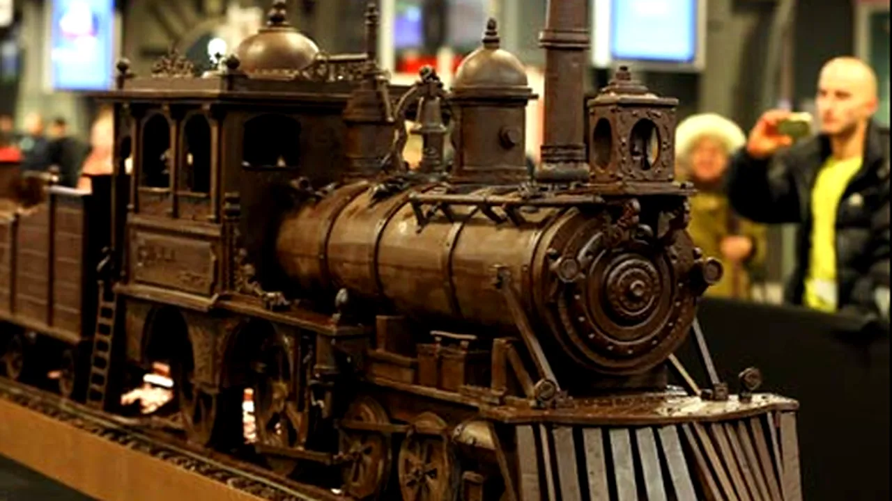 Cel mai dulce tren din lume: Are 34,13 metri şi este expus într-o gară din Bruxelles - VIDEO