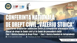 STOICA & ASOCIAȚII susține Conferința Națională de Drept Civil „Valeriu Stoica”, ediția 2026