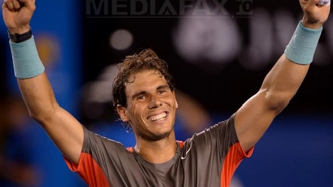 Rafael Nadal a ajuns la 200 de victorii în turneele de Mare Şlem: 