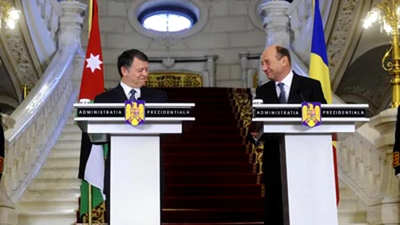 Traian Băsescu şi regele Iordaniei au discutat despre cooperarea economică în Irak