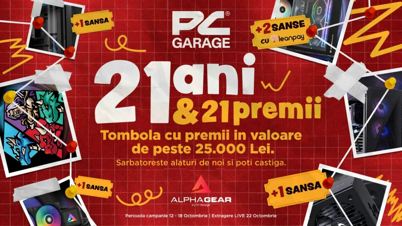PC Garage împlinește 21 de ani și sărbătorește alături de comunitate cu 21 de premii
