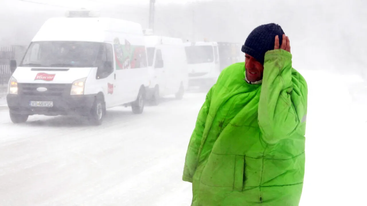 Ger în aproape toată România. Coduri galbene de viscol și temperaturi scăzute