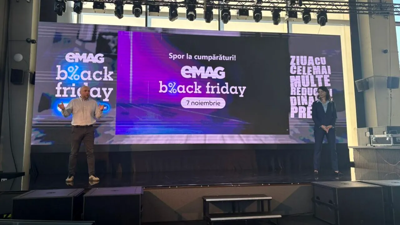 Românii pot cumpăra peste 1,5 milioane de produse și servicii la cel mai mic preț din an de Black Friday la eMAG. În premieră, se vând și abonamente la energie sub cea mai bună ofertă