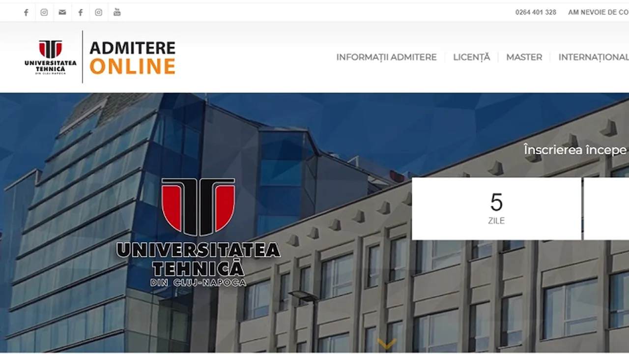 Din 15 iulie Universitatea Tehnică din Cluj-Napoca dă start Admiterii 2024!